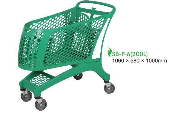 180L Supermarket Grocery Half Plastic Shopping Trolley