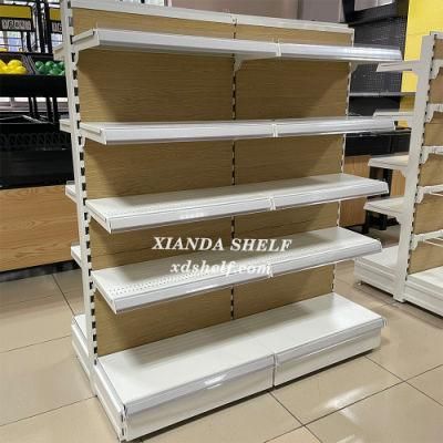 Wooden Shelves Metal Display Supermarket Rack Racks for Grocery Store