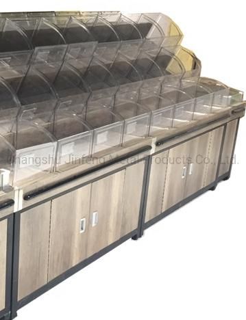 Supermarket Display Shelves Retail Store Fixture Shelving Wooden Display Rack