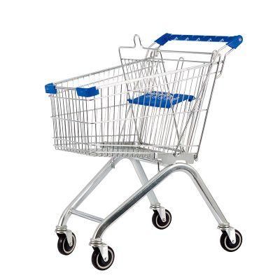 Best Grocery Cheap Price Four Wheels Metal Supermarket Shopping Trolley