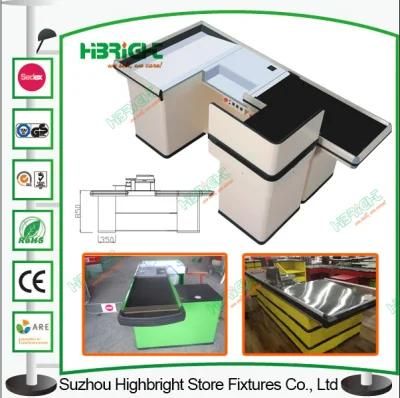 0.8mm Cold Roll Steel Supermarket Cash Checkout Counter