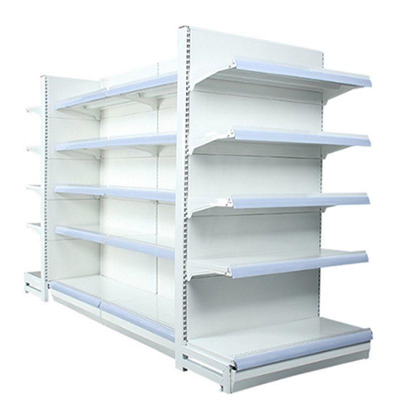 Pegboard Back Panel Supermarket Shelf Island Supermarket Steel Shelf