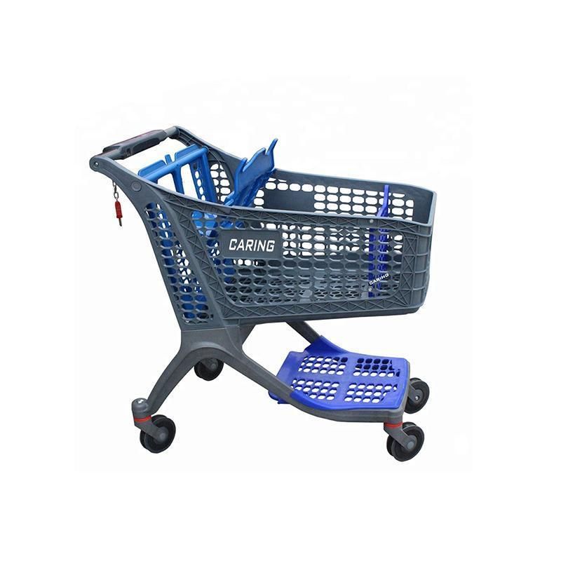 Factory Supplier Plastic Shopping Cart Supermarket Cart Trolley