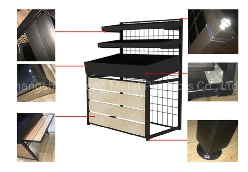 Supermarket Fruit and Vegetable Display Rack Display Shelves Jf-Vr-099