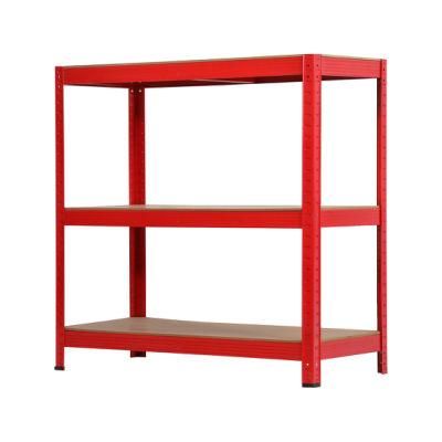 1m Heavy-Duty Steel Racking Shelving, 3 Tiers Garage Red Metal Shelves