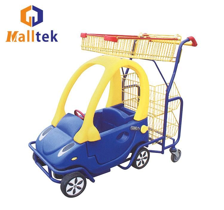 New Style Plastic Supermarket Children Kids Shopping Toy Trolley Cart