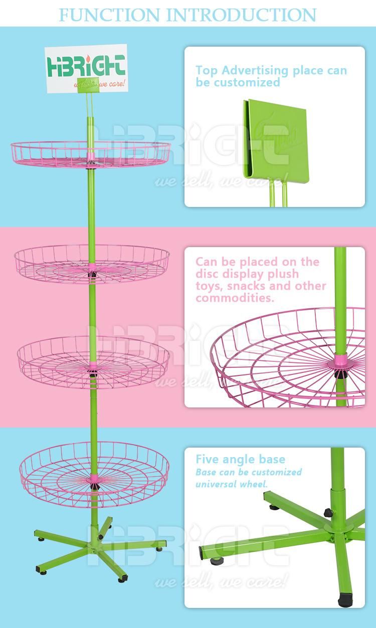 Wire Toy Display Rotating Rack Movable Display