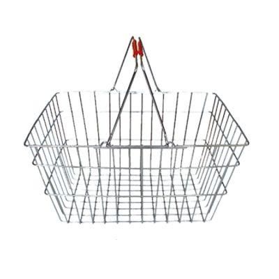 20L Metal Products Supermarket Shopping Handle Basket