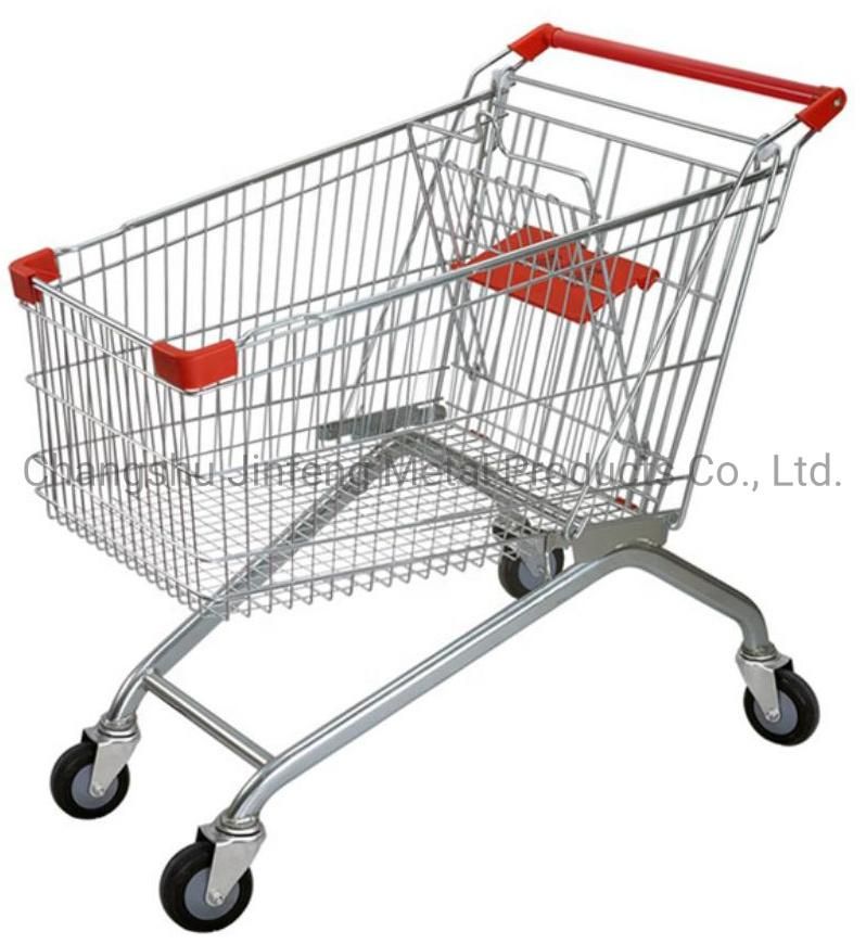 Supermarket Equipment Shopping Carts Metal Trolleys Jf-T-002