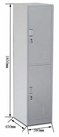 High Quality Cheap Steel Metal Iron Two Door Locker