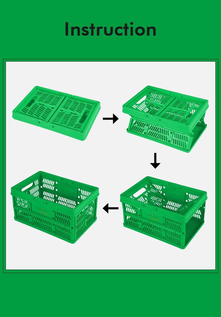 Plastic Folding Hand Basket for Picnic