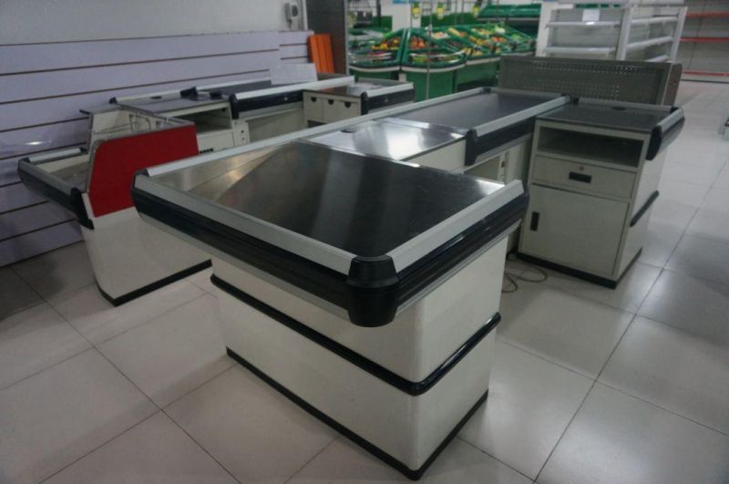 Factory Direct Price Stainless Electric Cashier Counter Retail Cashier Counter