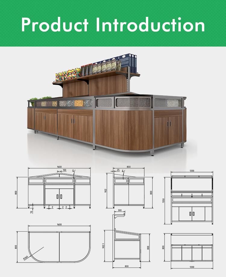 Vegetable Store Stainless Steel Island Fruit Display Rack