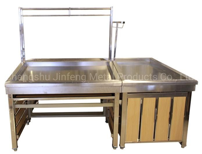 Supermarket Stainless Steel Display Rack Fruit and Vegetable Display Shelving