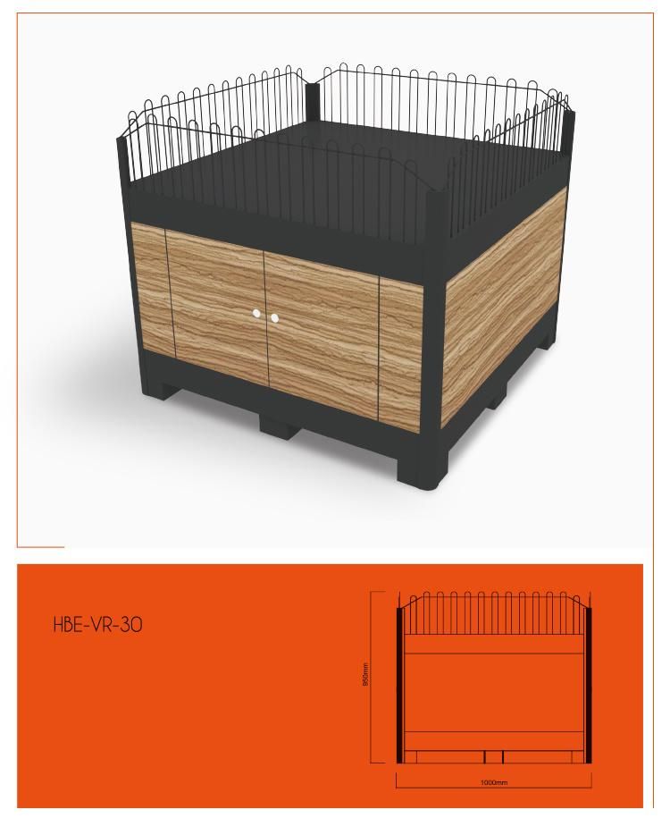 Fruit Store Wooden Pine Vertical Slat Orchard Bin