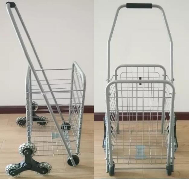 China Hot Sale Foldable Metal Portable Shopping Trolley Carts for Stair Climbing