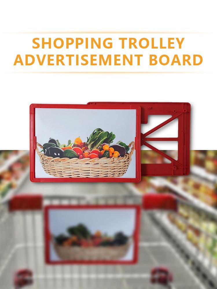 Shopping Trolley Front Advertising Display Frame Display Board