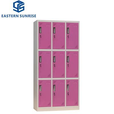 Customized 9 Door Iron Wardrobe