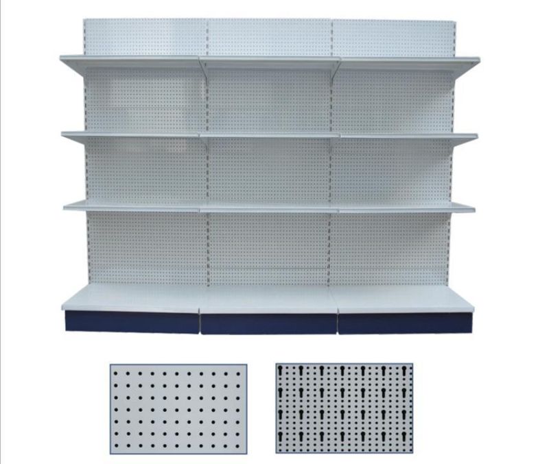 Single Sided Perforated Back Panel Shelf for Supermarket