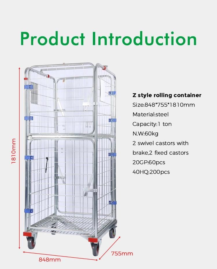 Logistic Nestable Chrome Roll Container