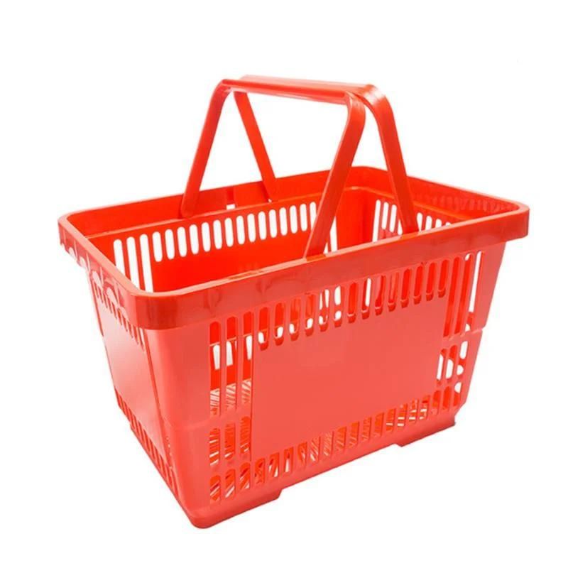 Customized Color Plastic Shopping Basket for Supermarket