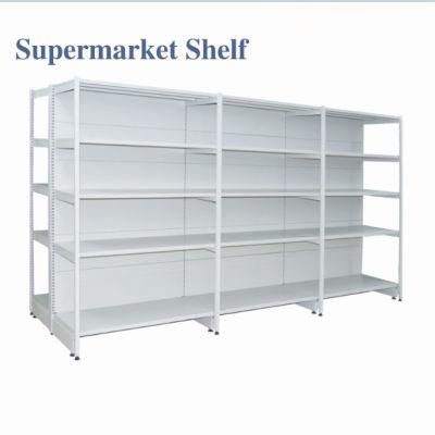 Double-Sided Flat Back Panel Supermarket Merchandise Display Shelf