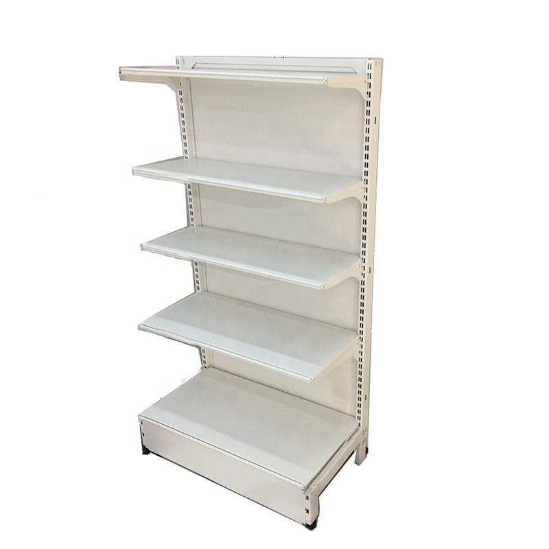 Metal Supermarket Shelf with Wheels Restaurant Store Rack Pharmacy Display Stand