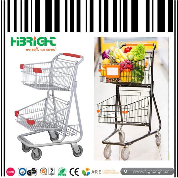 Supermarket Shopping Trolley with Baskets