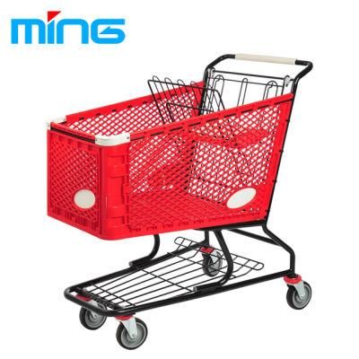 Grocery Store Half Plastic Shopping Trolleys with Logo