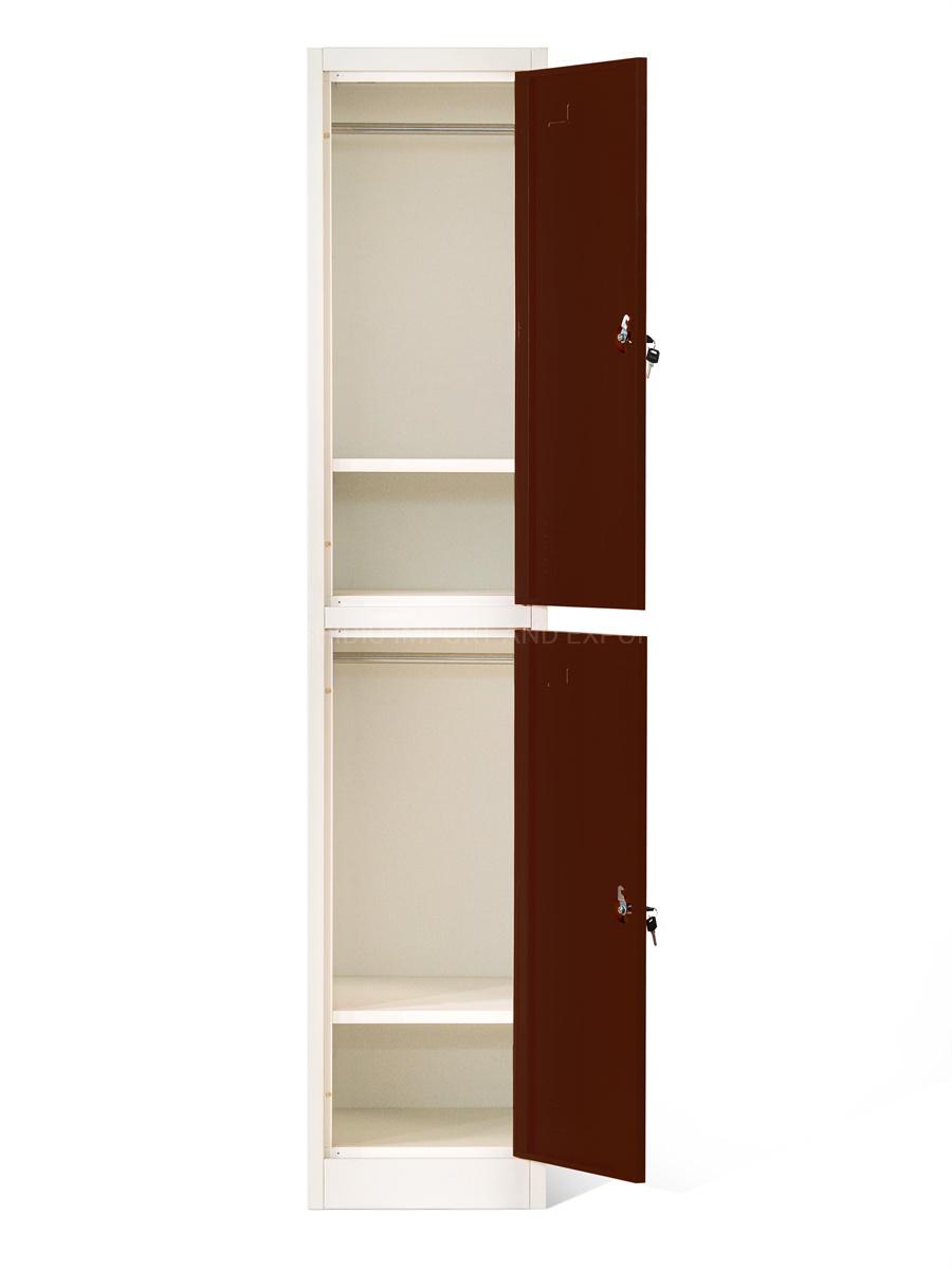 2 Door Metal Wardrobe Storage Gym Tier Locker