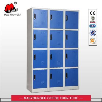 Blue Color School Use Metal Storage Locker with Key