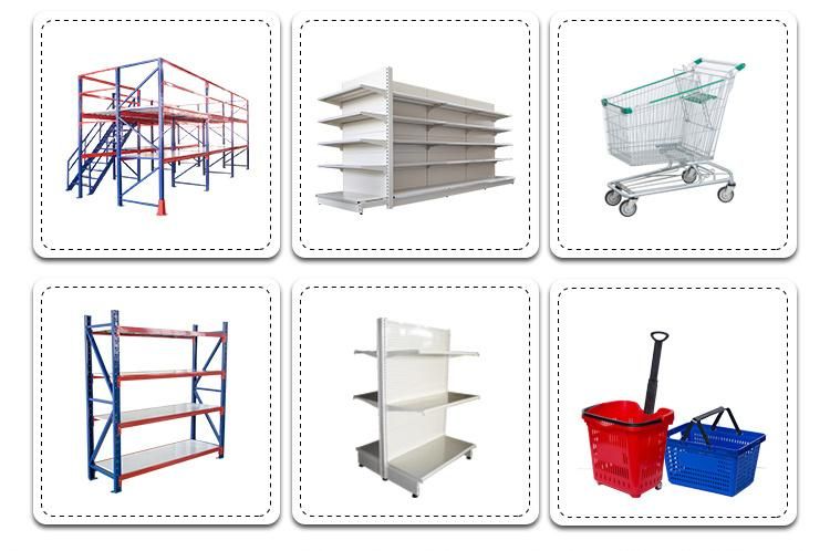 Metal Flat Hand Warehouse Tooling Cart Supermarket Hand Tray Trolley