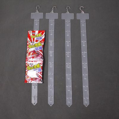 Plastic PP Hanging Display Clip Strips with Hook for Supermarket