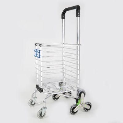 China Aluminum Folding Shopping Basket Stair Climber Grocery Cart for Multi Purpose