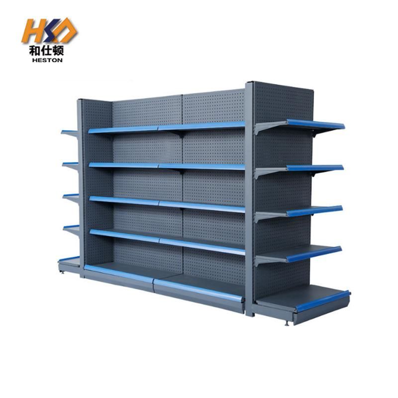 Rugged Steel Frame Supermarket Shelves for Store Warehouses