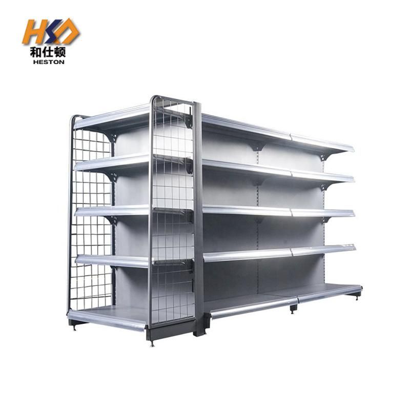 2021 Most Popular Store Double Supermarket Shelf Metal Gondola Display Supermarket Shelves