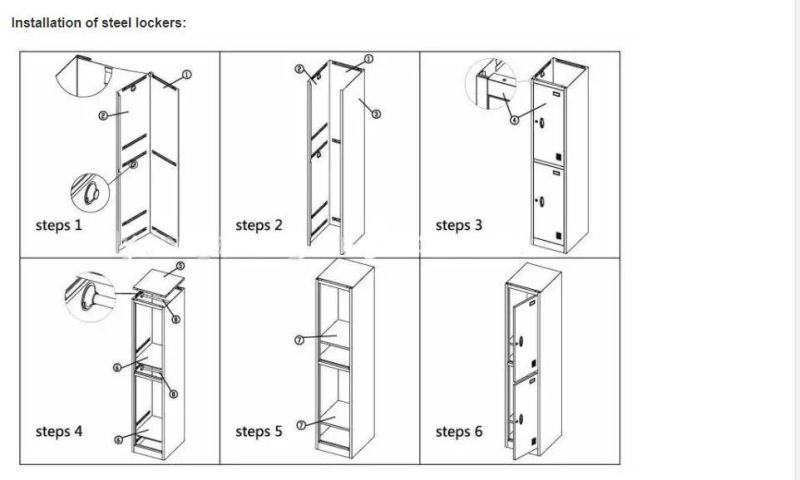 Four Door Employee Metal Steel Storage Locker