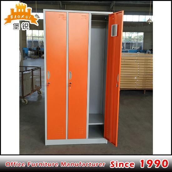 Fas-026 Various Cheap 3 Door Metal Wardrobe Cabinet Locker
