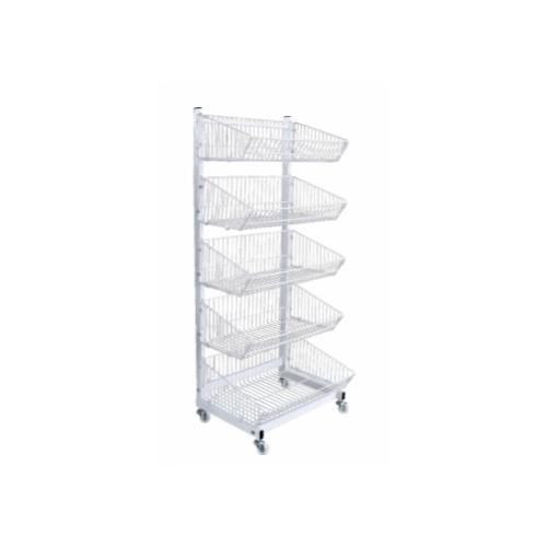 Movable Simple Single Side Wire Basket Detachable Display Rack