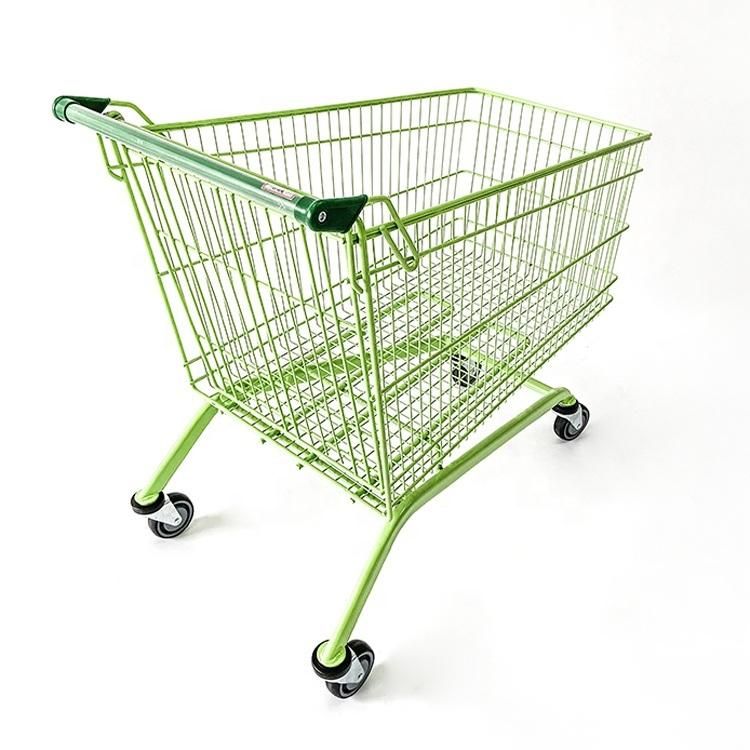 175L European Style Supermarket Shopping Trolley Cart