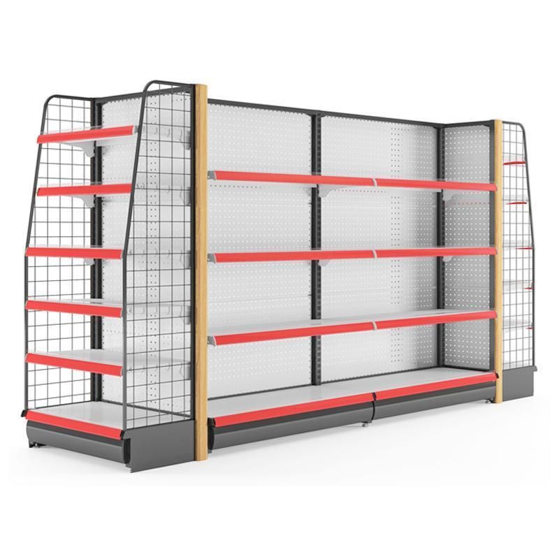 Cold-Rolled Supermarket Shelf High Grade Racking Stand Gift Store Display Gondola