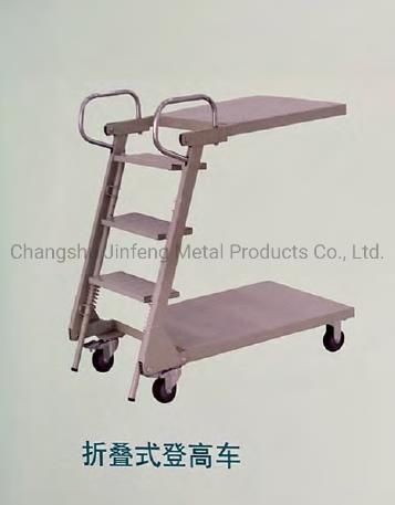 Supermarket and Warehouse Movable Stair Climbing Truck Ladder