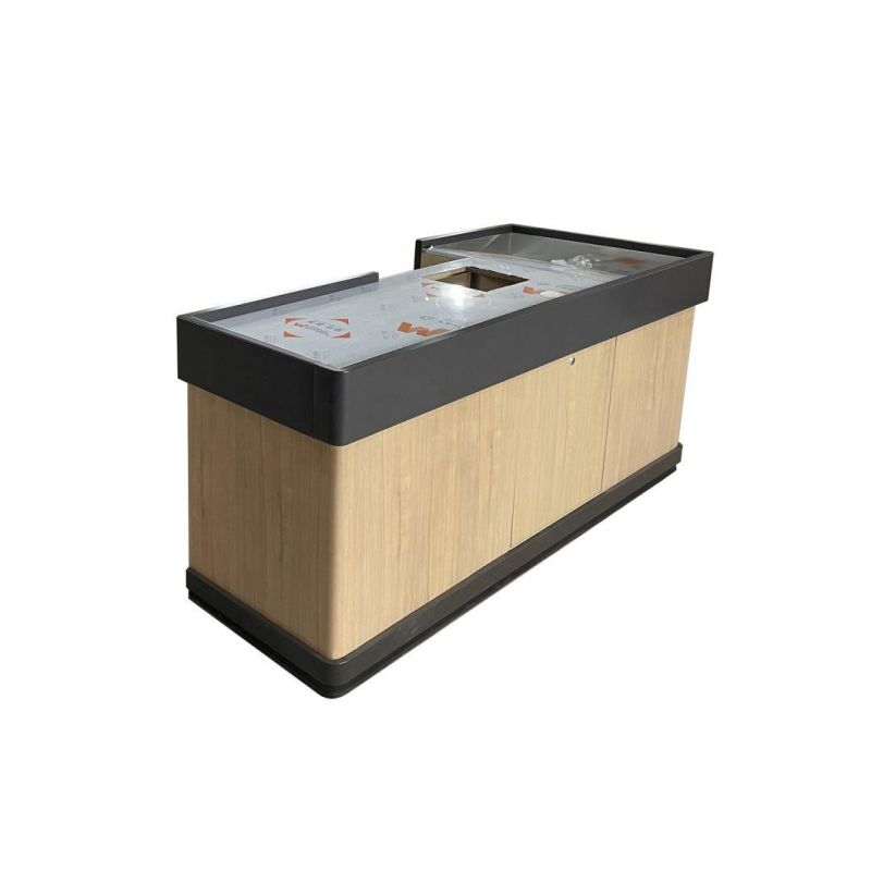 Supermarket Maple Wood POS Counter Counter