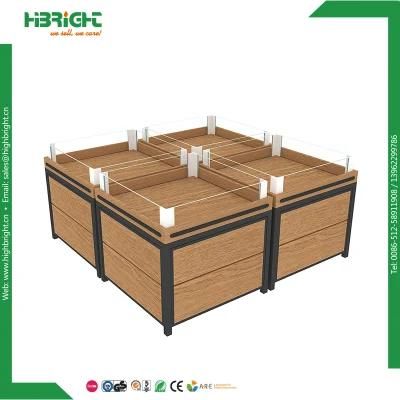 Produce Display Fruit &amp; Vegetable Wood Orchard Bin Shelving