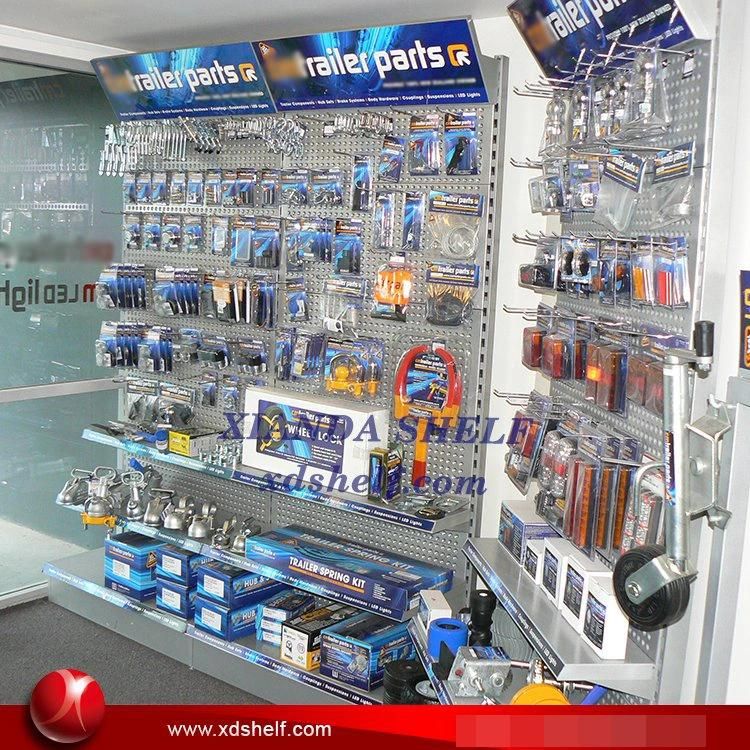 Safety Protection Workwear Metal Pegboard Hardware Selling Store and Hand Tool Power Tools Equipment Depot Exhibition Tool Metal Display Rack