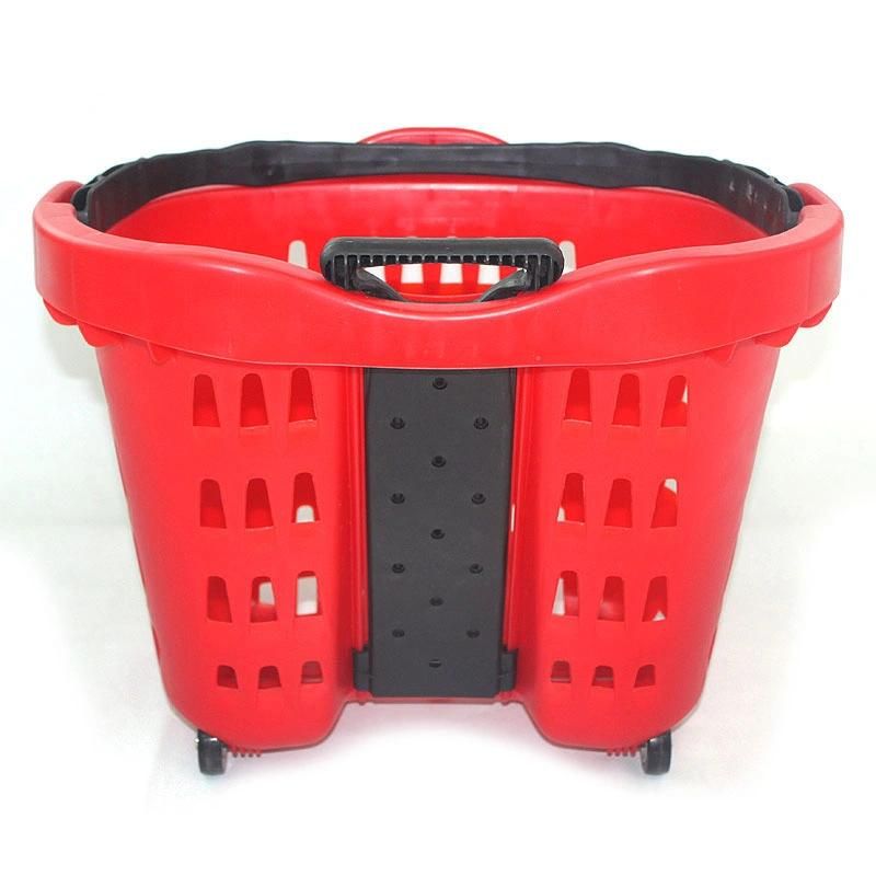 Telescoping Handle Plastic Shopping Basket (ZC-13)