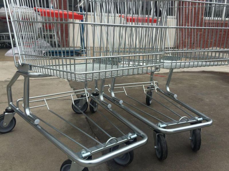 2019 New Zinc Plated Supermarket Hypermarket Shopping Trolley