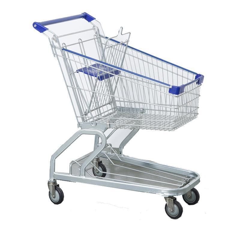 Hot Sale Supermarket Metal Shopping Trolley Carts 60-240L Hand Push