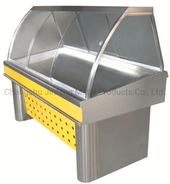 Supermarket Equipment Table Top Counter Showcase for Cooked Food