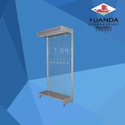 Gondola Display Supermarket Wire Mesh Shelf with Hook&Light Box